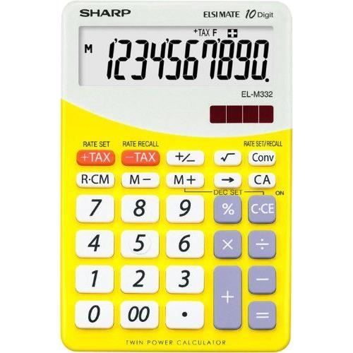 Sharp EL M332B Yellow Calculatrice de Bureau SHARP CALCOLATRICE