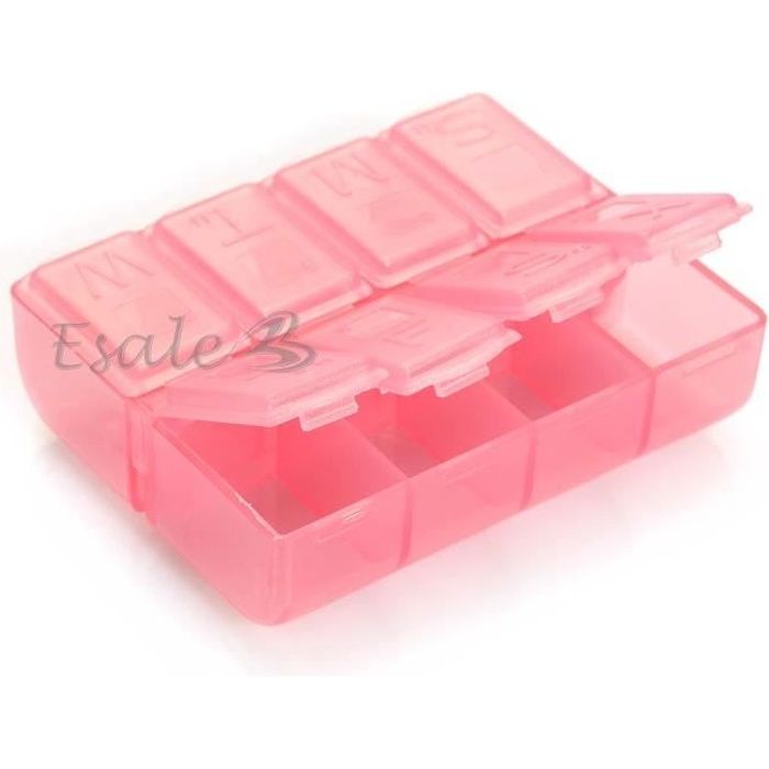 Pilulier Electronique 8 Alarmes 8 Cases Avec Led Rouge
