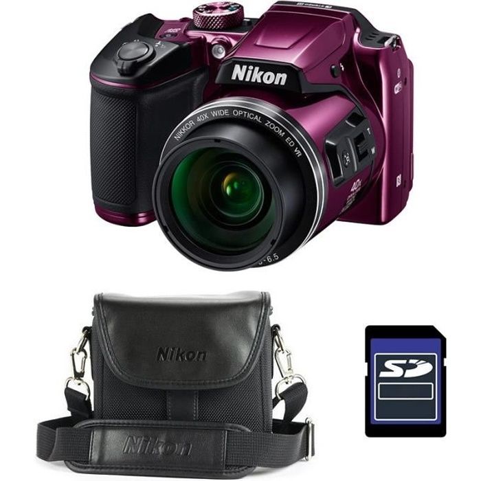 Nikon Bridge Coolpix B500 Violet Etui Carte Sd 4 Go Achat Vente Appareil Photo Bridge 3990