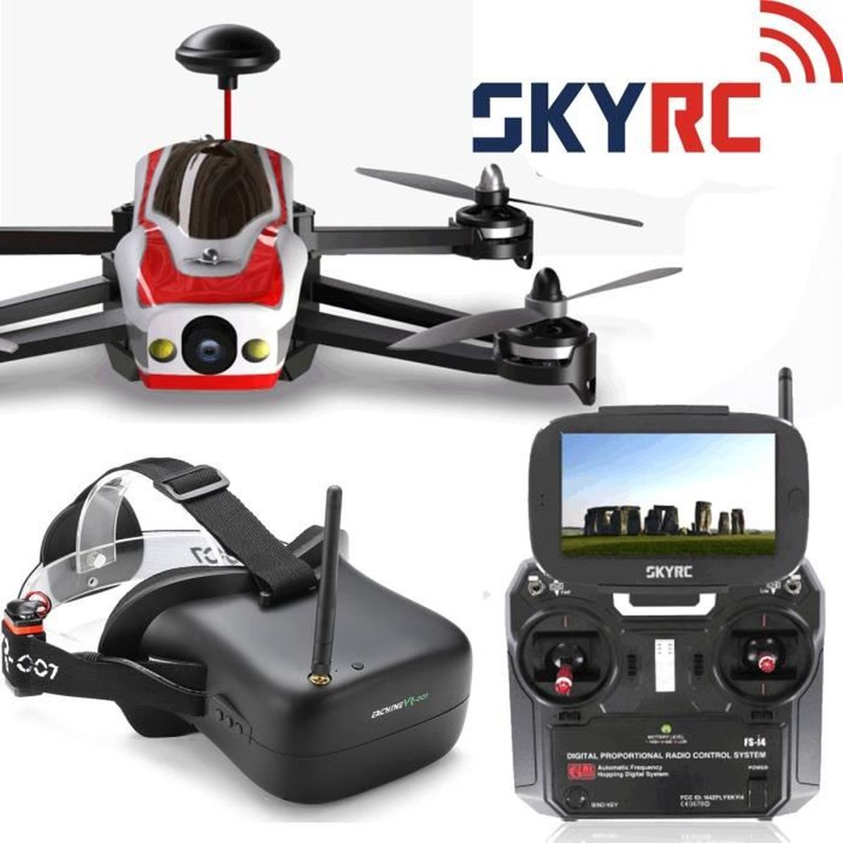 Pack Drone Racer Sokar avec casque d