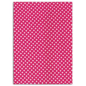 Dailylike Tissu thermocollant A5 - Daisy fond fuchsia