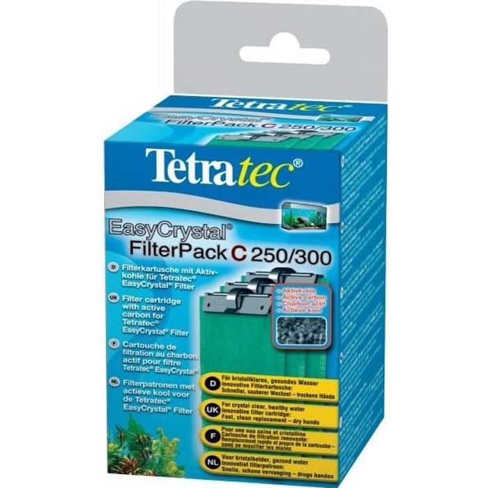 TETRA Cart. Filtre EasyCrystal Pack C250/300 charb Achat / Vente
