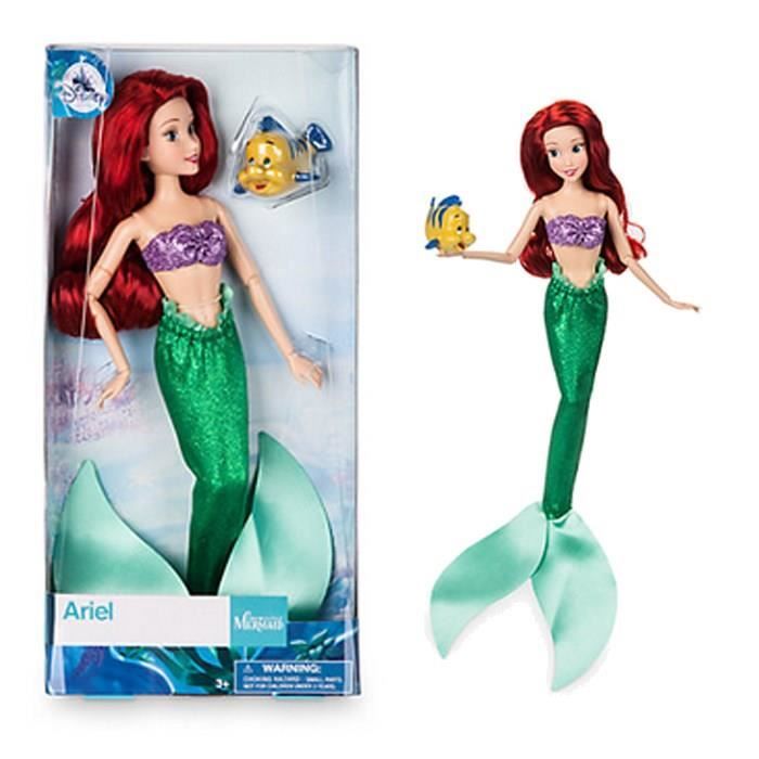 Disney Officiel La Petite Sir Ne Ariel Cm Classique Poup E Avec Flounders Achat Vente