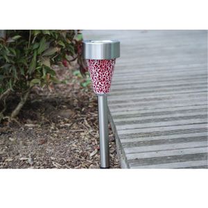 Lanterne solaire en inox effet mosa?que 1 LED