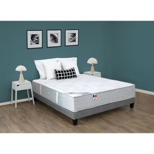 LUXSPRING Matelas 160x200 cm Ressorts et mémoire de forme - Ferme - 2 personnes