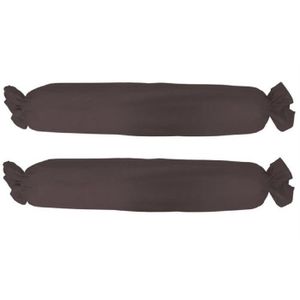TODAY Lot de 2 taies de traversin 100% coton 45x185 cm cacao