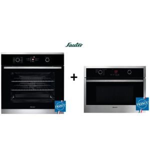 PACK cuisson SAUTER: SFP945XT Four électrique encastrable-Chaleur tournante-60L + SMS4460X Micro-ondes monofonction encastrable 40L
