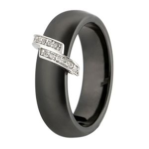 BAGUE - CHEVALIERE CERALUXE Bague Céramique Argent 925° Femme BAGUE - CHEVALIERE CERALUXE Bague Céramique Argent 925° Femme