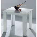 TABLE A MANGER AVEC OU SANS CHAISE - RALLONGE EXPO - table séjour blanche 90 x 90