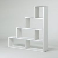 KLUM Etagère escalier blanc brillant 145x145cm KLUM Etagère escalier blanc brillant 145x145cm