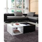 TABLE BASSE STAN Table basse Noir/Blanc High gloss