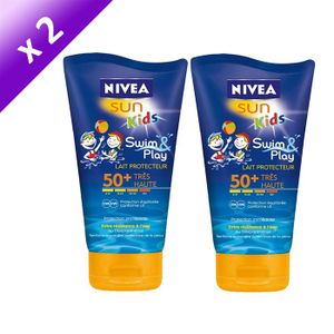 SOLAIRE CORPS VISAGE NIVEA Lait Protecteur Enfants Swim&Play FPS50 (x2) SOLAIRE CORPS VISAGE NIVEA Lait Protecteur Enfants Swim&Play FPS50 (x2)
