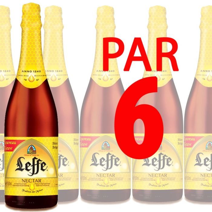 6x Leffe Nectar 75cl 5.5 leffe au miel Achat / Vente bière Leffe Nectar 75cl x6 Cdiscount