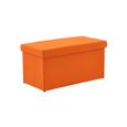 COFFRE - MALLE Coffre pouf pliant SUNNY 2 places orange