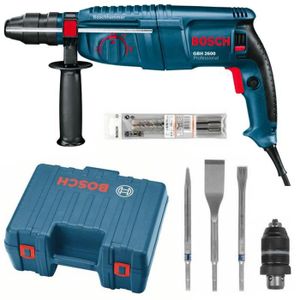 BOSCH Perforateur burineur SDS plus 720W 2,4J avec 3 forets, 3 burins et un mandrin interchangeable
