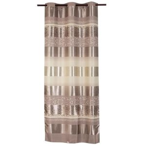 rideau salon beige dore