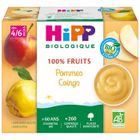DESSERT-GOUTER BEBE HIPP Coupelles bio Pommes Coings - Dès 4 mois