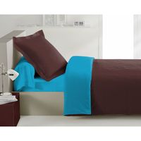 PARURE DE COUETTE CASATXU Parure Housse 140x200cm + Taie CHOCOLAT/TU