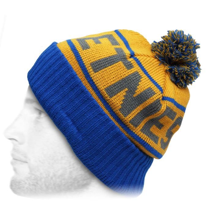BONNET , CAGOULE Bonnet pompon homme Steppen Etni Bleu. \u2039\u203a