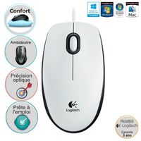 SOURIS Logitech Mouse M100 White