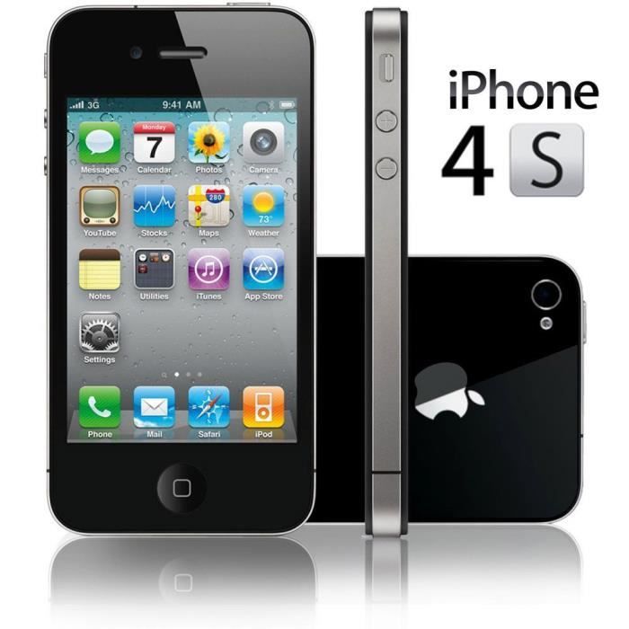 Apple Iphone 4S 16 Go Noir  Débloqué reconditionné smartphone