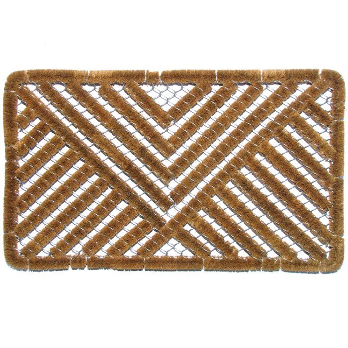 Tapis d'entrée grille coco star 45x75cm Un solide tapis paillasson