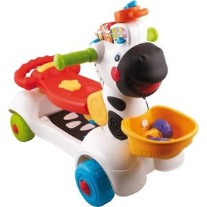 PORTEUR Porteur Trottino Mon Zèbre Rigolo 3 en 1