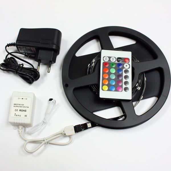 Bandeau de 5 m&egrave;tres &eacute;tanche, norme IP67, Changement de couleurs avec