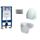 PACK COMPLET WC SUSPENDU BATI GEBERIT PRO UP100 +