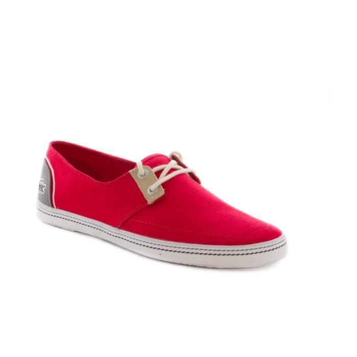 chaussure lacoste rouge