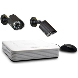 EXTEL Kit de surveillance avec 2 caméras HD et 1 enregistreur vidéo O Vision +