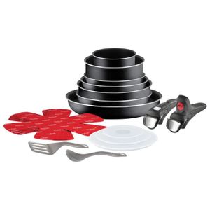 TEFAL INGENIO ESSENTIAL Batterie de cuisine L2499102 18 pi?ces 16-20-22-24-28cm tous feux sauf induction