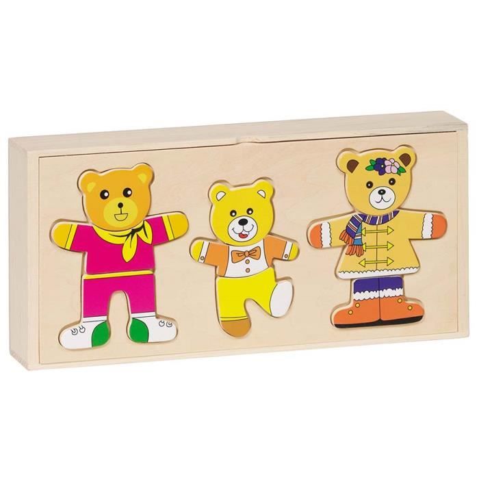 Famille D'ours Mots Fléchés Puzzle de Famille d'ours à habiller 3 - Achat / Vente puzzle - Cdiscount