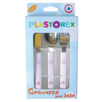 COUVERTS BEBE Plastorex Set 3 couverts "Charlotte aux fraises ba