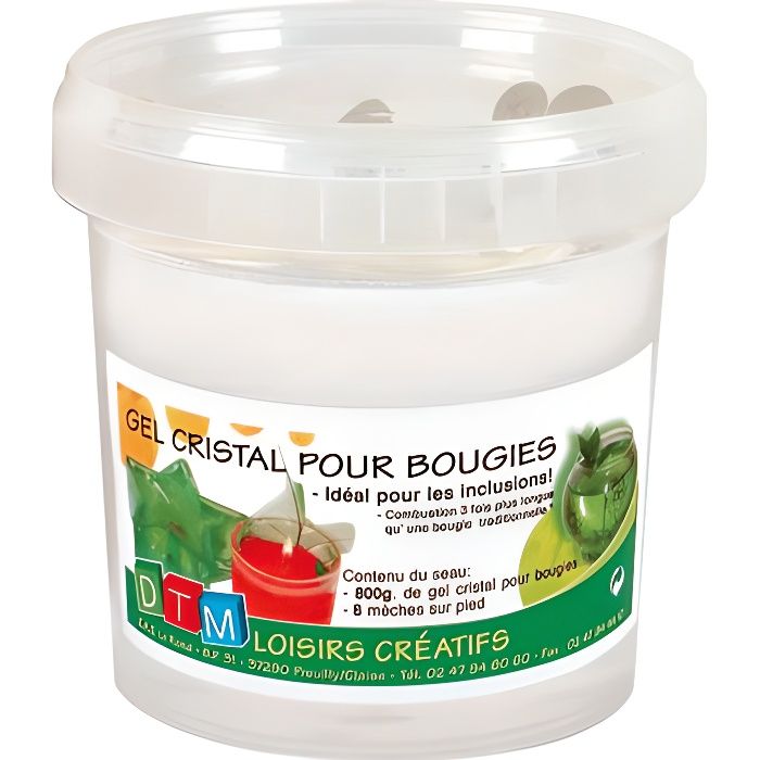 Gel cristal pour bougie pot de 800g Achat / Vente cire à bougie Gel cristal pour bougie