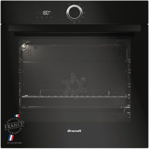 BRANDT BXP5560B - Four électrique encastrable multifonction chaleur tournante - 68L - Pyrolyse - A - Noir