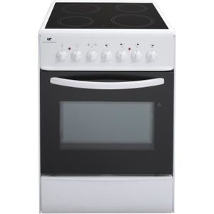 CONTINENTAL EDISON CVMC6060W - Cuisini?re table vitrocéramique-4 foyers- 1700W-Four électrique- Catalyse-61L-A-L60XH85cm-Blanc