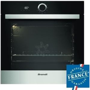 BRANDT BXP5560X - Four électrique encastrable multifonction chaleur tournante - 68L - Pyrolyse - A - Inox