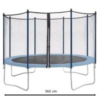 KANGUI Trampoline Twin 360 Bleu (trampo + cage) KANGUI Trampoline Twin 360 Bleu (trampo + cage)