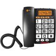 TELEPHONE FIXE TÉLÉPHONE À GROSSES TOUCHES ET AFFICHEUR LCD