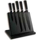 COUVERTS - MENAGERE Bloc Aimanté noir 5 Couteaux Noir anti adhérent