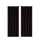 RIDEAU - VOILAGE 2 Rideaux occultant noir 140x260cm