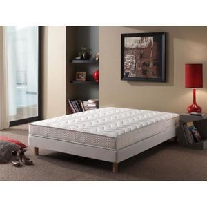 FINLANDEK Ensemble matelas + sommier UNELMA 140x190cm - Mousse ? mémoire de forme - 16cm - Ferme - 24 kg/m? - 2 personnes