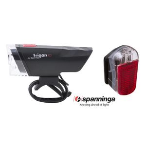 SPANINGA Eclairage vélo AV + AR Trigon ? piles. 10 lux