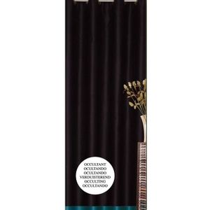 RIDEAU - DOUBLE RIDEAUX - VOILAGE - PANNEAU JAPONAIS Rideau occultant noir 140x260cm