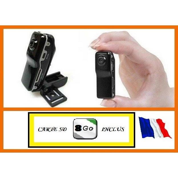 MINI CAMERA ESPION DV SPORT COULEUR NOIR + CARTE MICRO SD 8 GO Achat