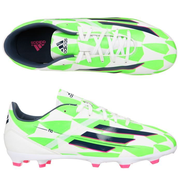 Chaussures de football avec tige souple en synthétique, blanc et vert