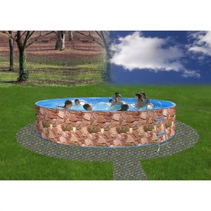 ROCALLE Piscine en acier circulaire 450x90