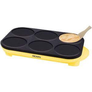 TRIOMPH ETF1613 Cr?pi?re de table - 6 empreintes - 1500W - Jaune