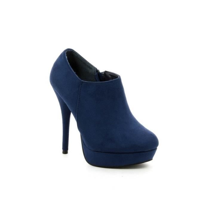 chaussures habillées femme bleu marine